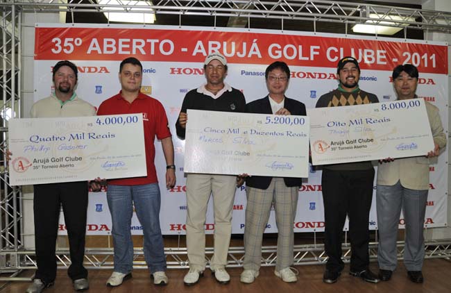 Gasnier, Marcos Silva e Tiago:  os melhores do Aberto de Golfe de 2011 no Arujá