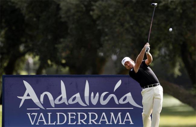 Graeme McDowell no Andalucia Masters de 2011, no campo de golfe de Valderrama: ceifado pela crise