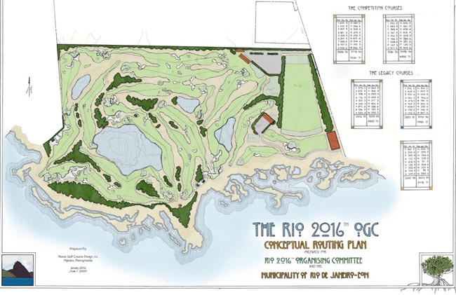   O Master Plan do campo de golfe de Hanse: um links puro, com cinco opções de saídas diferentes