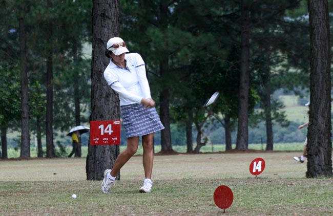    Ruriko: prestigiando os torneios do golfe paulista no interior