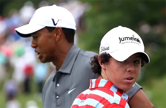 Tiger e Rory: horários, tees e períodos diferentes, depois de dois dias de golfe juntos no Barclays