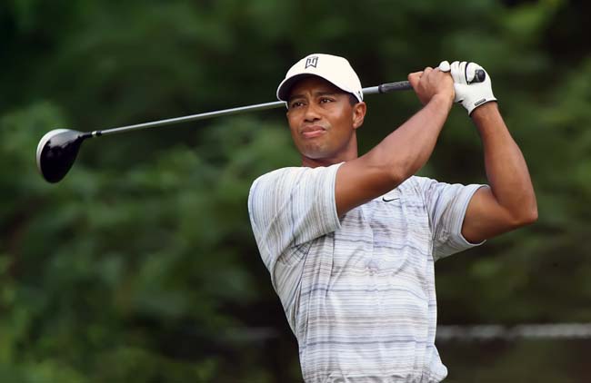 Tiger Woods: preocupado com o rough 