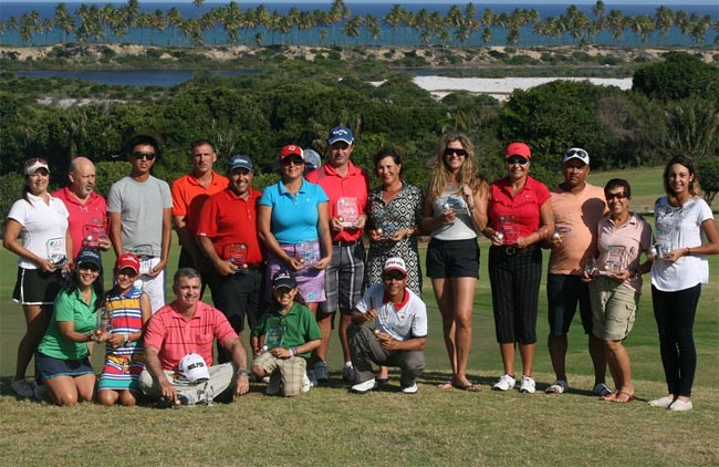 Todos os participants premiados no Aberto de Golfe da Bahia