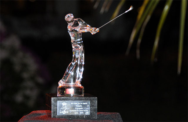 Troféu da Copa Rey de España: golfista em cristal Baccarat, um dos prêmios mais cobiçados do golfe