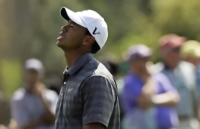 Woods: perdendo o segundo corte do ano, por uma tacada, algo inédito em sua carreira no golfe