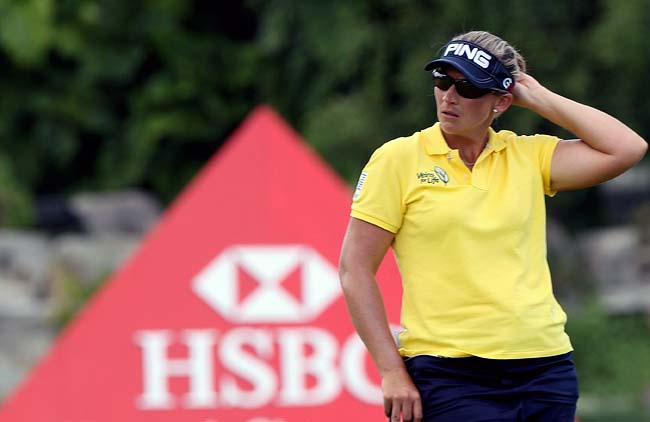 Angela Stanford: tetando dar aos EUA a primeira vitória da temporada do LPGA Tour de golfe