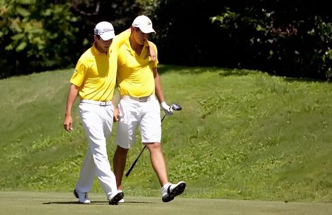 Daniel e Becker: dupla foi um dos pontos fortes na conquista do voce-campeonato da Los Andes de golfe