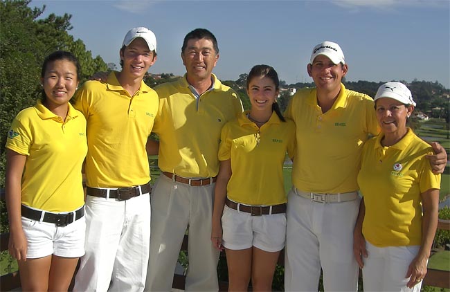 Parte da delegação brasileira para o Sul-Americano Juvenil de Golfe