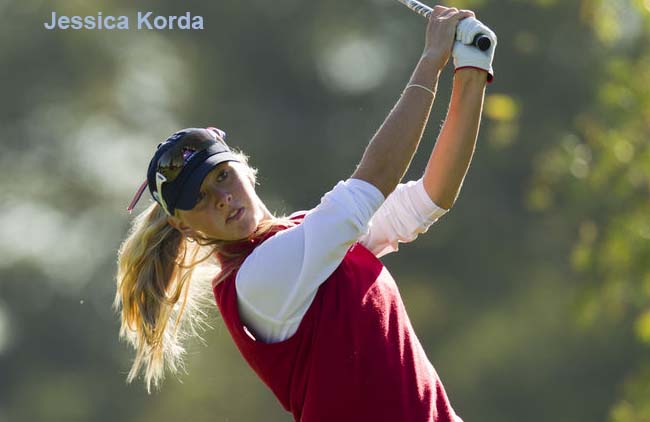 Jessica Korda: ajudando a equipe de golfe dos EUA a bater recorde no Mundial. Fotos: cortesia USGA/John Mummert