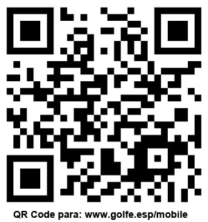 Leio o QR Code com seu celular para acessar a vesão mobile do Portal Brasileiro do Golfe